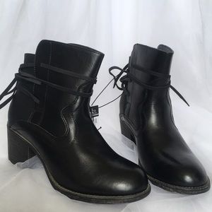 Black Vegan Leather Western Cowboy Booties 6 & 7